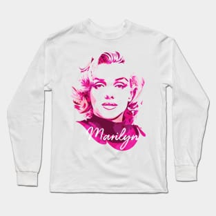 Marilyn Monroe Negative Space Long Sleeve T-Shirt